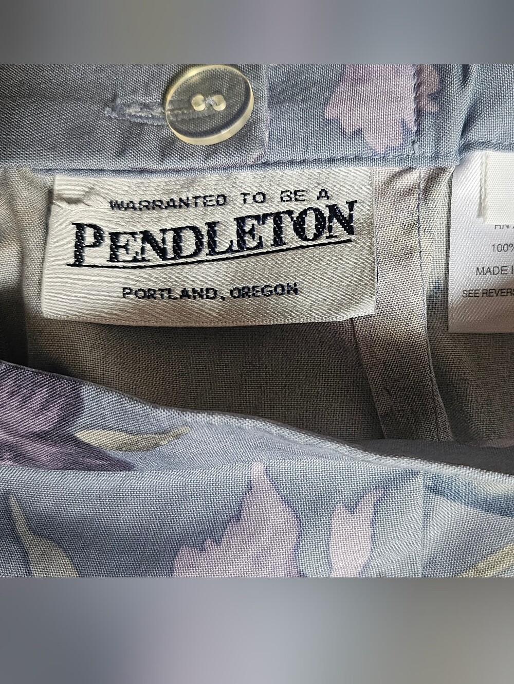 Vintage Silk Pendleton Skirt - Picture 3 of 5